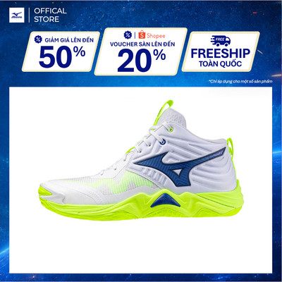 Giày bóng chuyền UNISEX WAVE MOMENTUM ELITE MID - Vàng Xanh lam - V1GA251739