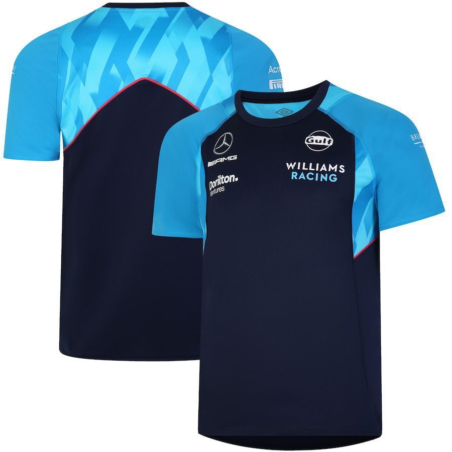 Summer F1 Racing Suit T-shirt Williams Team AMG round-Neck Shirt Short Sleeve Men's Quick-Drying Bre