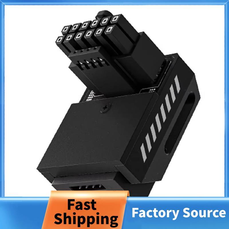 600W 12 + 4pin PCIe 5.0 Adapter 90 Độ Góc Phải 16pin 12VHPWR GPU Kết Nối Cho 3090Ti 4070Ti 4080