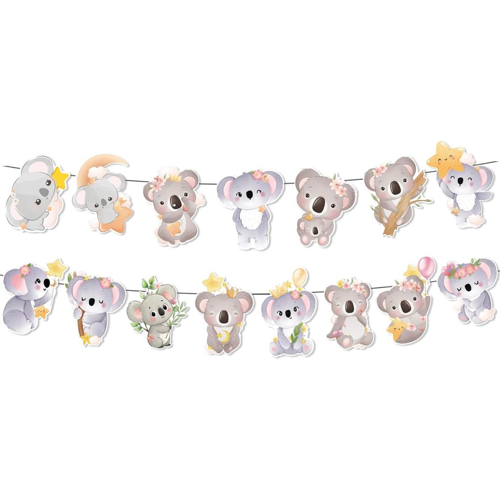 2 Chiếc Koala Biểu Ngữ Koala Treo Biểu Ngữ Cho Koala Trang Trí Tiệc Gấu Dự Tiệc Cung Cấp
