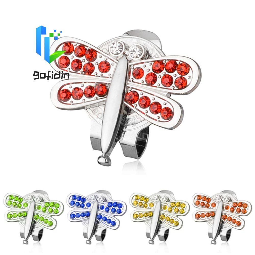 GOFIDIN Golf Cap Clip, Hợp kim kẽm Golf Ball Mark, Thể thao Cap Ball Vị trí Bling Có thể tháo rời Go