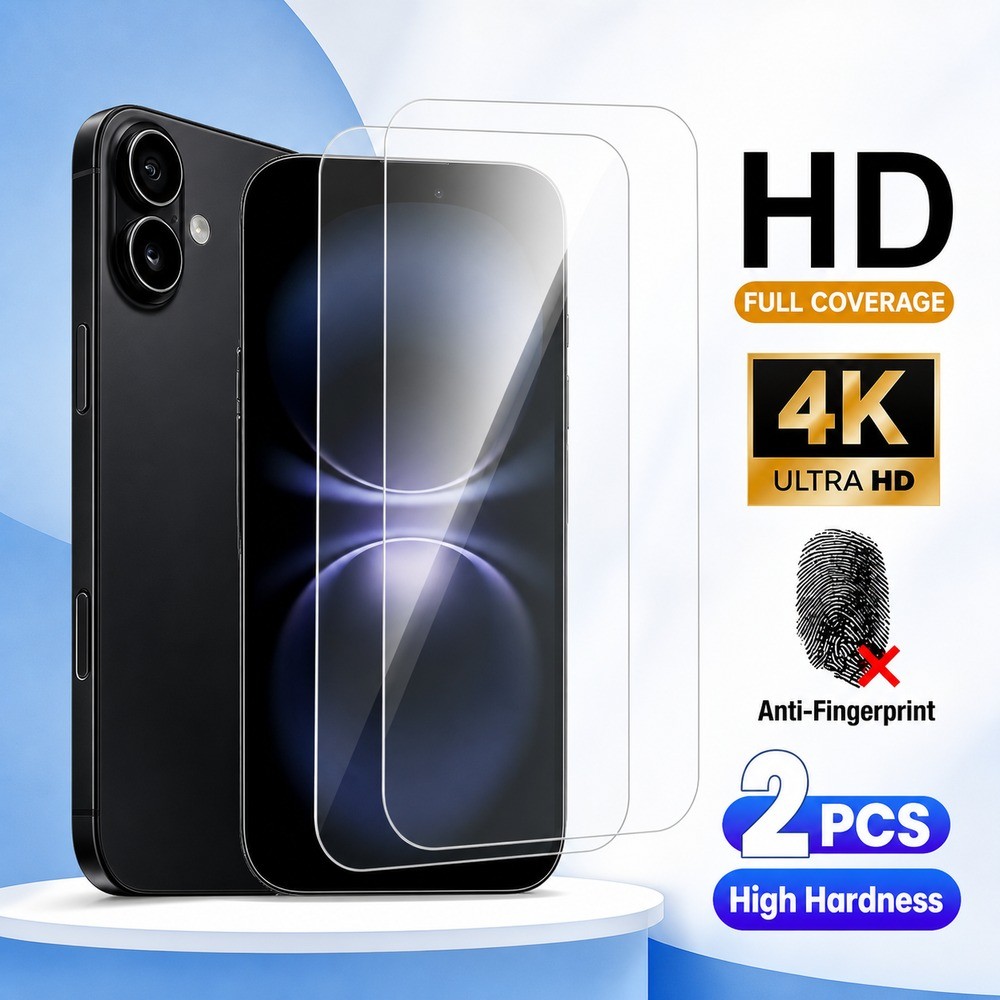2 Chiếc Kính Cường Lực Cho iPhone 18 Pro Max 17 Air 17e 18 HD Bảo Vệ Màn Hình Cho iPhone 17 Pro 17 P