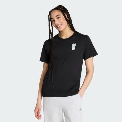 adidas Phong cách sống ÁO THUN FOOD REGULAR GRAPHIC Nữ Đen KT9701