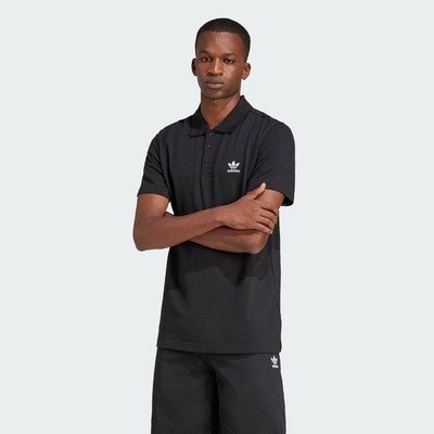 adidas Lifestyle Trefoil Essentials Polo Tee Men Black JD2439