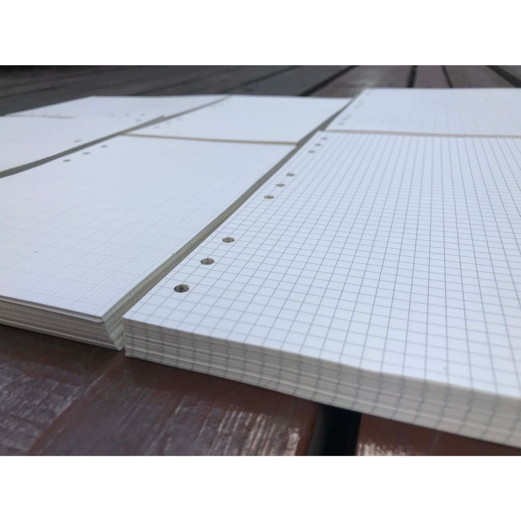 Giấy ruột sổ còng A4 A5 B5 kẻ ô vuông chấm bi giấy Dowling chất lượng cao 100 tờ