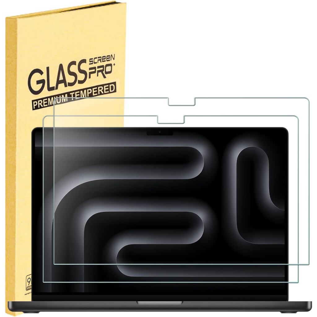 Bộ bảo vệ màn hình kính cường lực 2 gói cho MacBook Pro 16 inch (M4 / M4 Pro / M4 Max / M3 / M3 Pro 