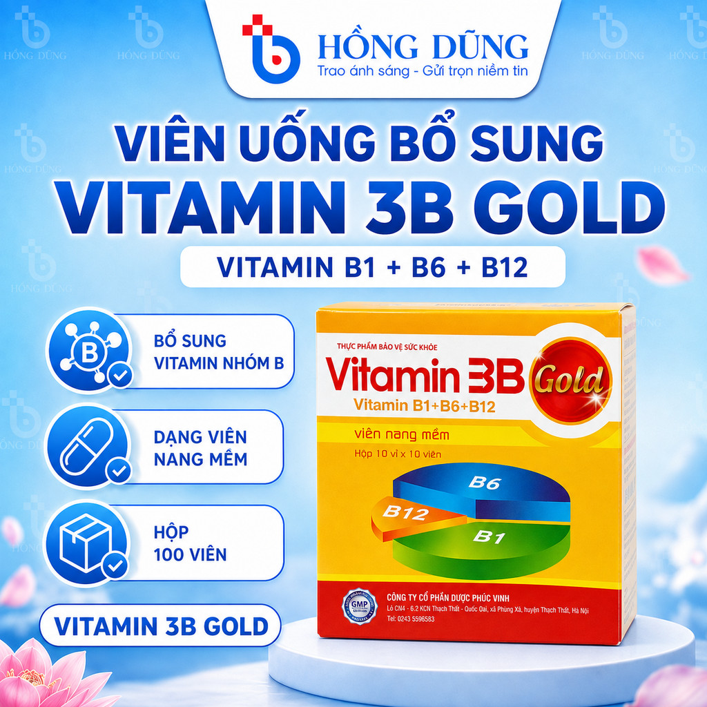 Viên bổ tổng hợp VITAMIN 3B PHÚC VINH hộp 100 viên giúp bồi bổ cơ thể