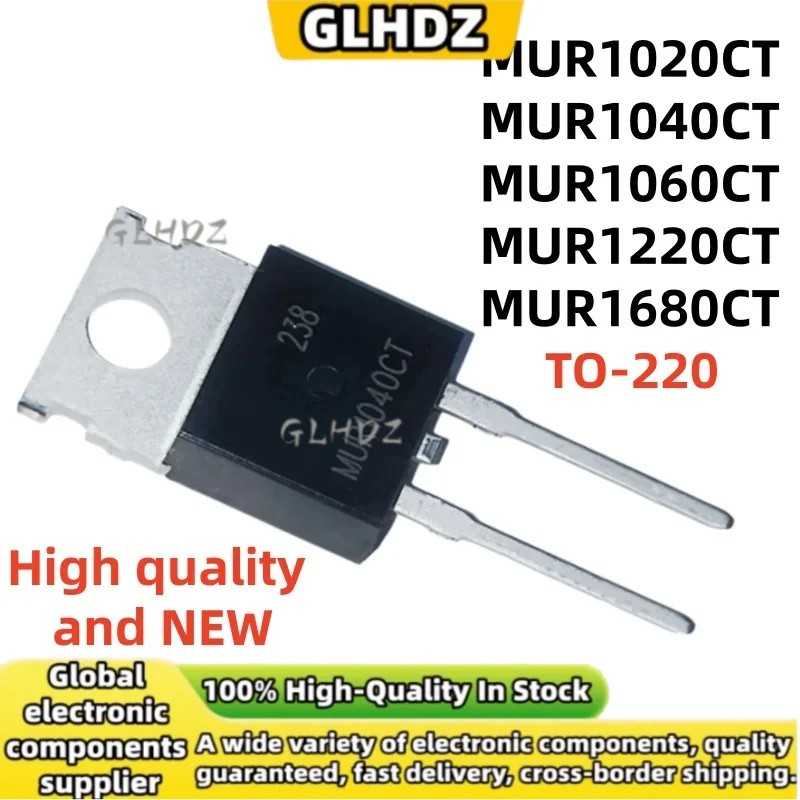 TO-220 5UNITS MUR1020CT MUR1040CT MUR1060CT MUR1220CT MUR1680CT mới còn hàng