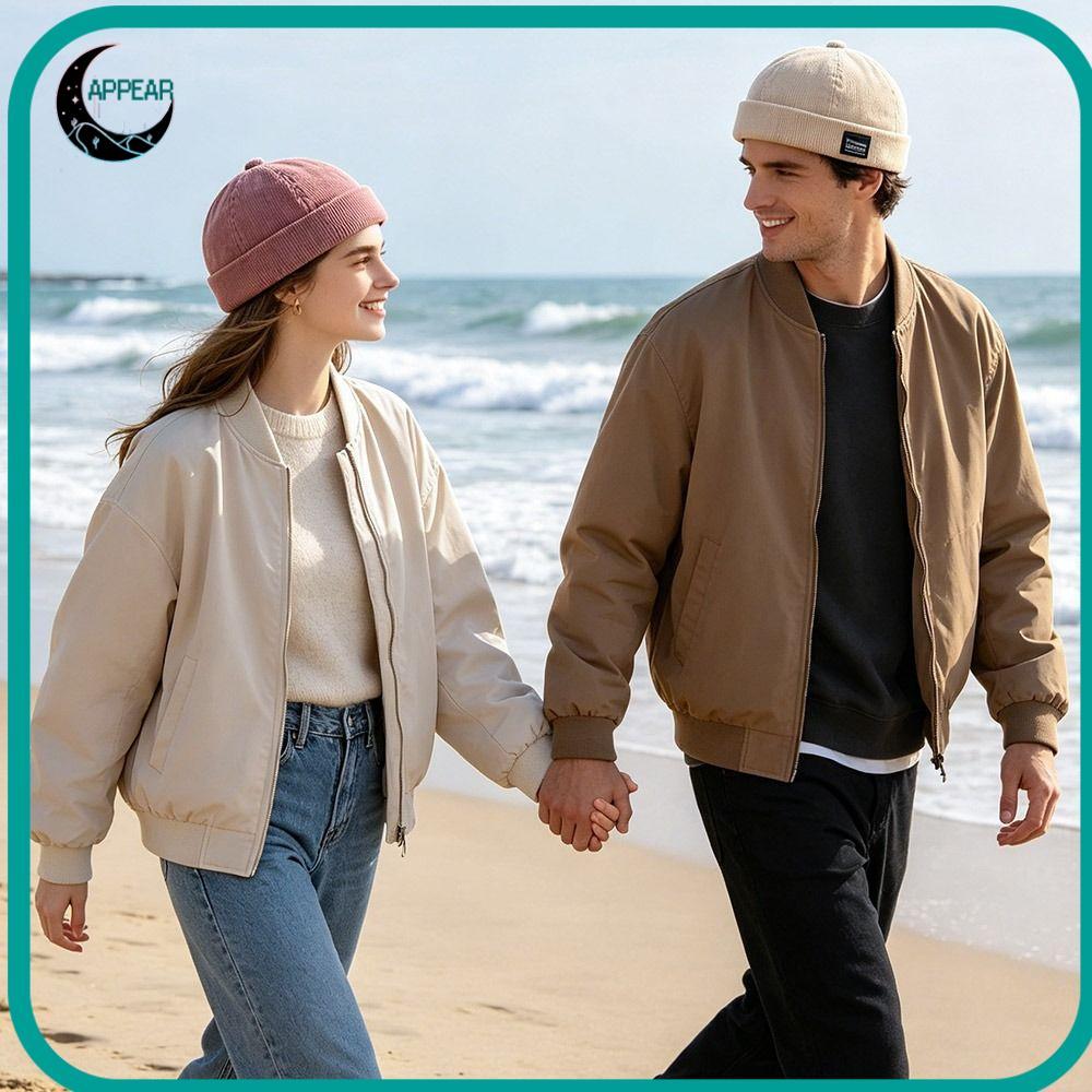 APPEAR Beanie Street Hat, Corduroy Hip Hop Vành Docker Cap, Thời Trang Màu Trơn Chữ Có Thể Điều Chỉn