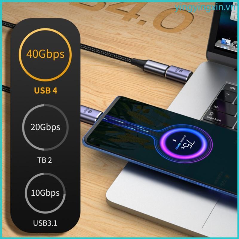 YIN Hợp Kim Nhôm USB C Sang Type-C Adapter Nữ Sang Nam Type-C 40Gbps