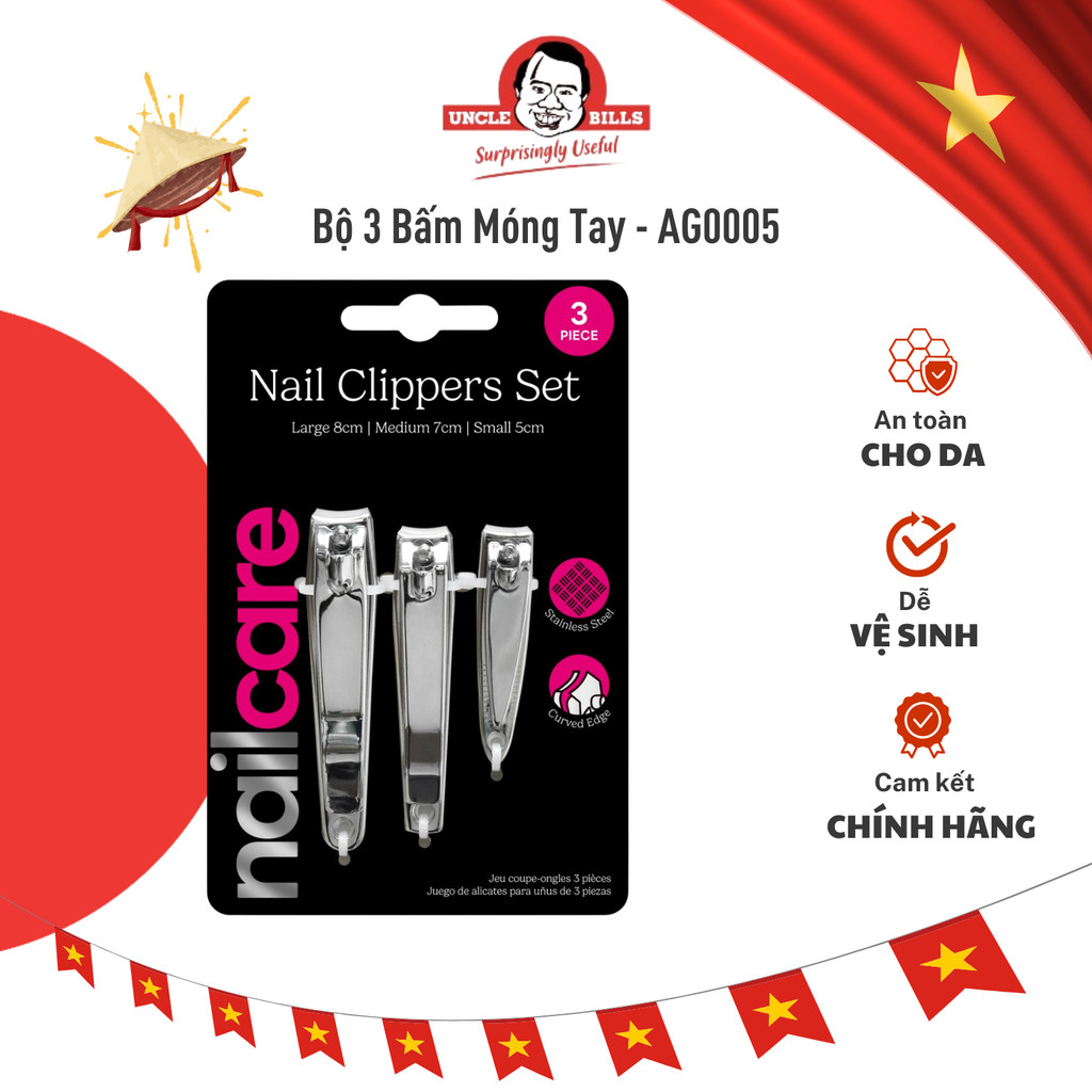 Bộ 3 Bấm Móng Tay UNCLE BILLS AG0005