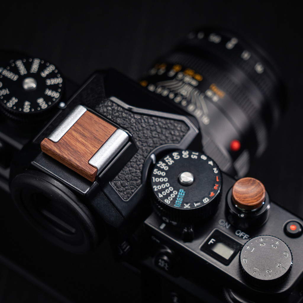 YUWOOD Nikon ZF Gỗ Chắc Chắn Hot Shoe Cover Nút Shutter Thích Hợp Cho Leica DLux8 Nikon df, v.v.