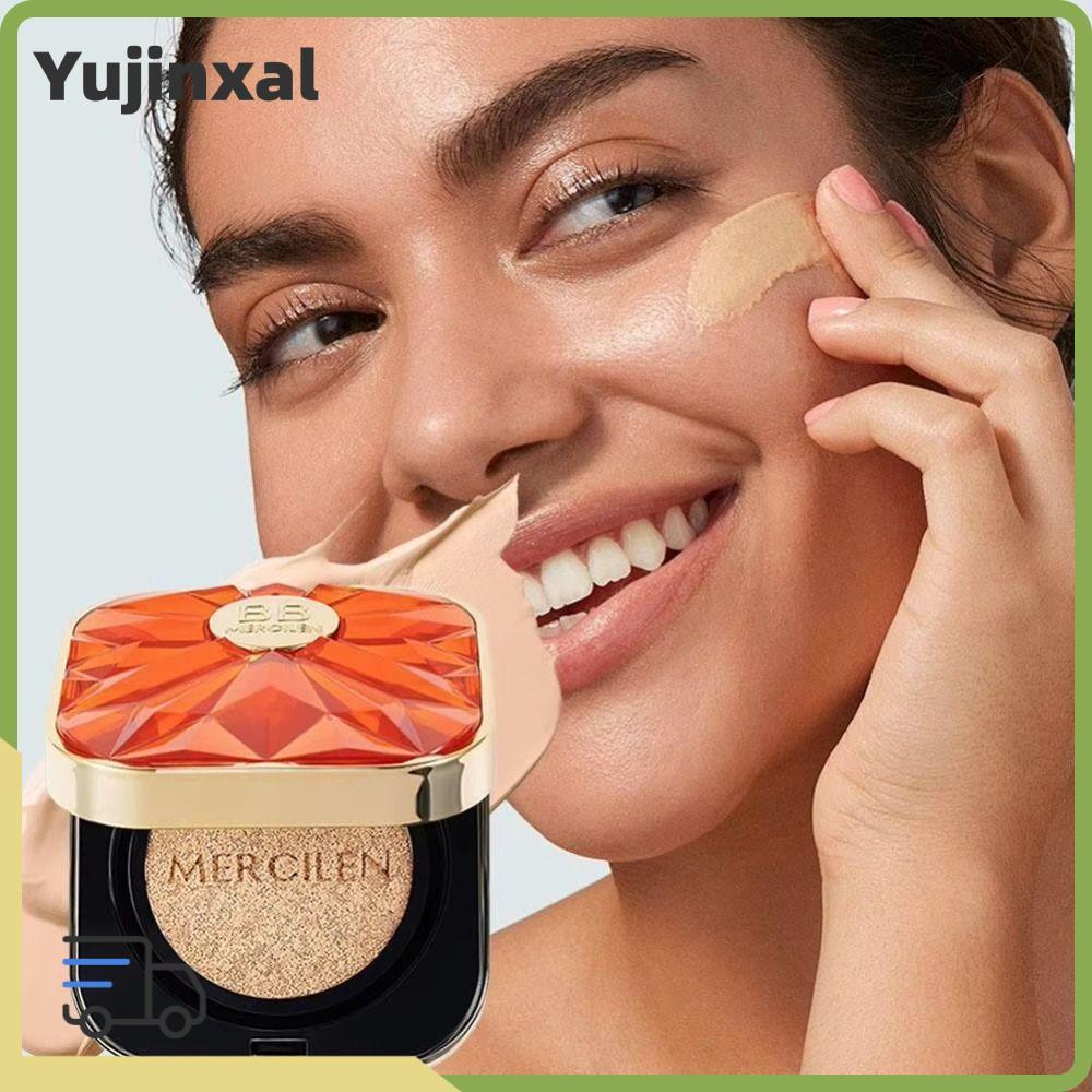 YUJINYU BB Cream Cushion, Kem nền che khuyết điểm kiểm soát dầu dưỡng da, Kem chống nắng dưỡng da SP