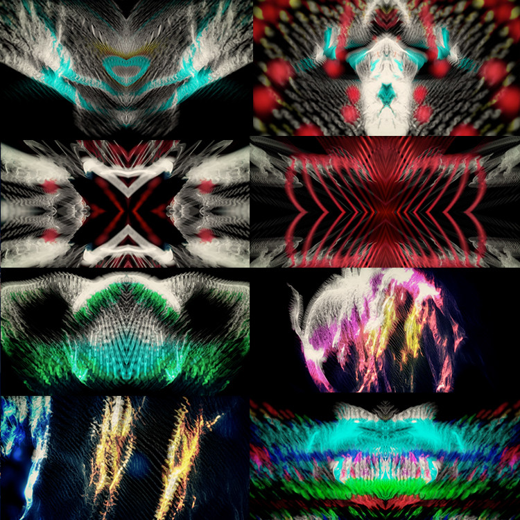 6 Magic Psychedelic Wings vjloops Vòng liền mạch Chất liệu Video VaporFeathers