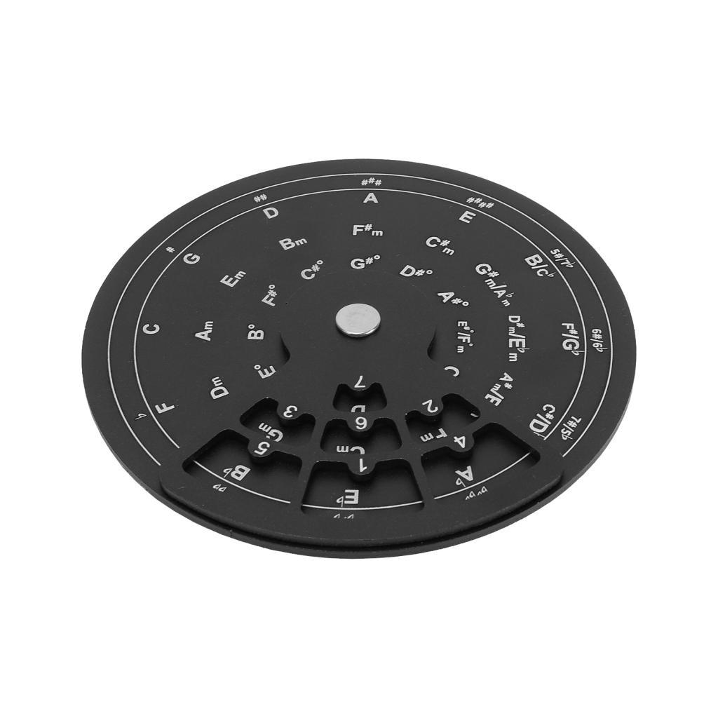 Eacam Circle of Fifths Wheel Melody Tool Hợp kim nhôm Lý thuyết âm nhạc Học hợp âm Xoay Chữ ký và ti