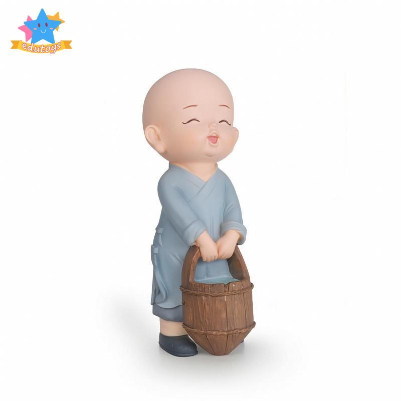 Tượng tu sĩ nhựa nhỏ gọn Tượng nhỏ gọn Mini đáng yêu cho máy tính để bàn, trang trí nội thất