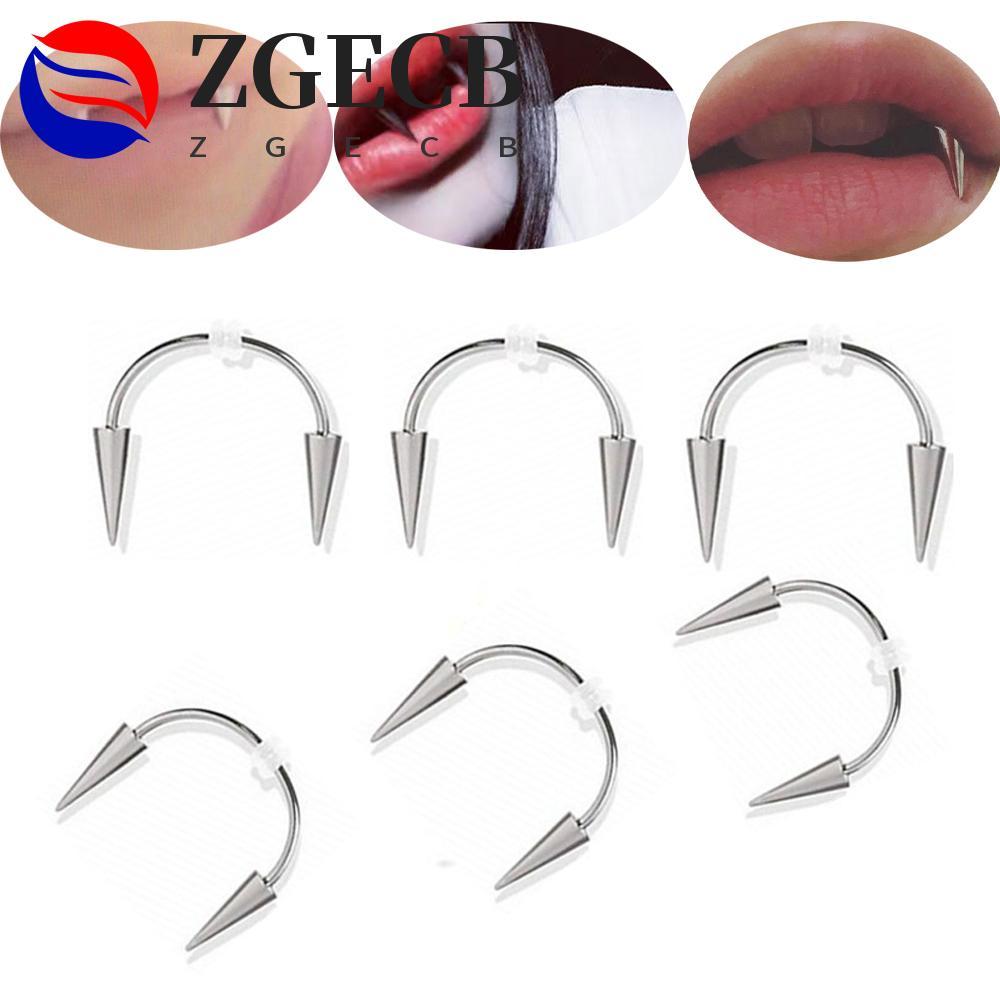 ZGECB Goth Môi Nhẫn Thời Trang BCR Septum Xuyên Trong Miệng Giả Septum Piering Thép Không Gỉ