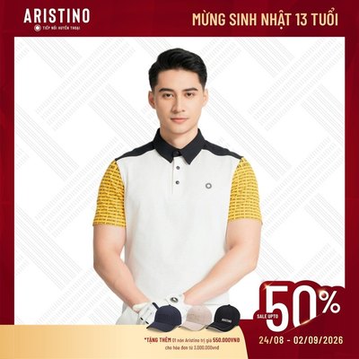 Áo Polo nam ARISTINO phom Tech Golf thoáng khí, chống UV 98%, thấm hút tốt, bền màu - APSG50AZ