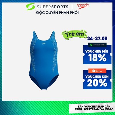 Đồ Bơi Một Mảnh Bé Gái Speedo HyperBoom Splice Muscleback - Xanh Dương - 8-00372918661