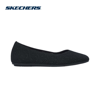 Giày Búp Bê Nữ Skechers Modern Comfort Cleo 2.0 Knitty Witty - 158673-BLK Air-Cooled Memory Foam