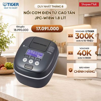 Nồi Cơm Điện Tử Cao Tần Tiger JPC-W18W 1.8 lít - Hàng chính hãng