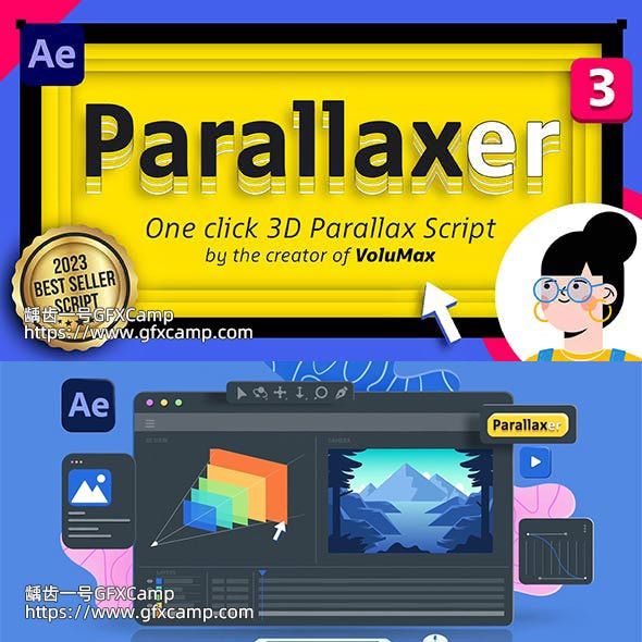 AE Script Một Click Generation Scene Layered Camera Ba Chiều Tầm Nhìn Khác Biệt Hình Ảnh MG Animatio