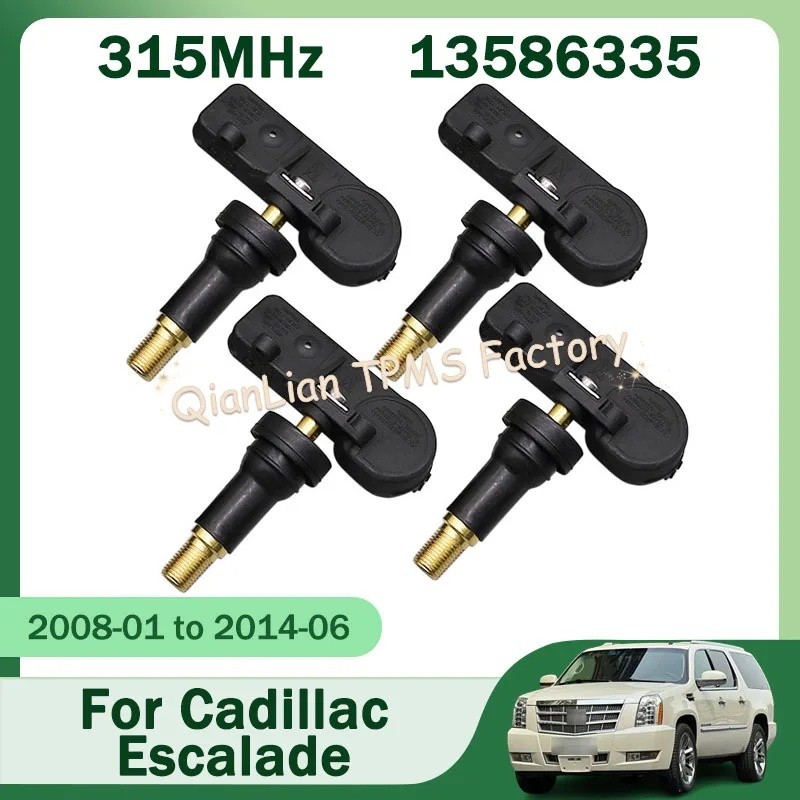 Hệ thống theo dõi áp suất lốp HZY 1 / 4 chiếc 13586335 Cảm biến lốp TPMS 315 MHz cho Cadillac Escala
