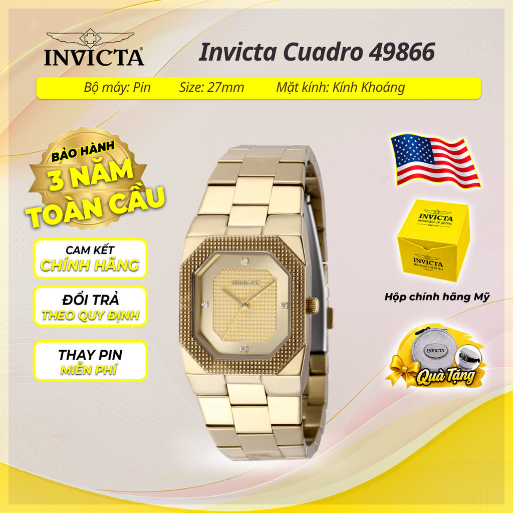Đồng Hồ Nữ Invicta Cuadro 49866 27mm Chính Hãng