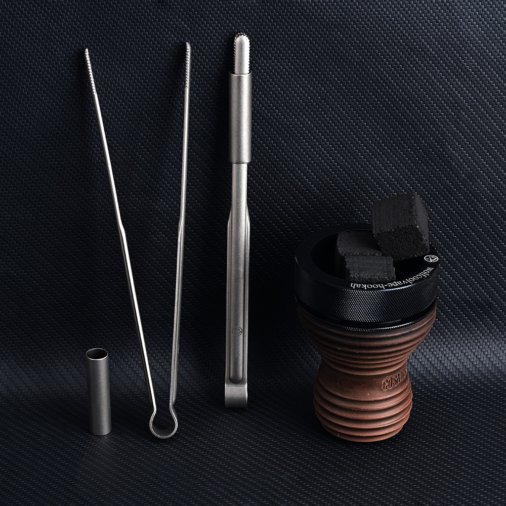 HOT Chính Hãng Ả Rập Hookah Phụ Kiện Nguyên Chất Titan Kẹp Carbon Hookah Dụng Cụ Hookah Công Cụ Hook