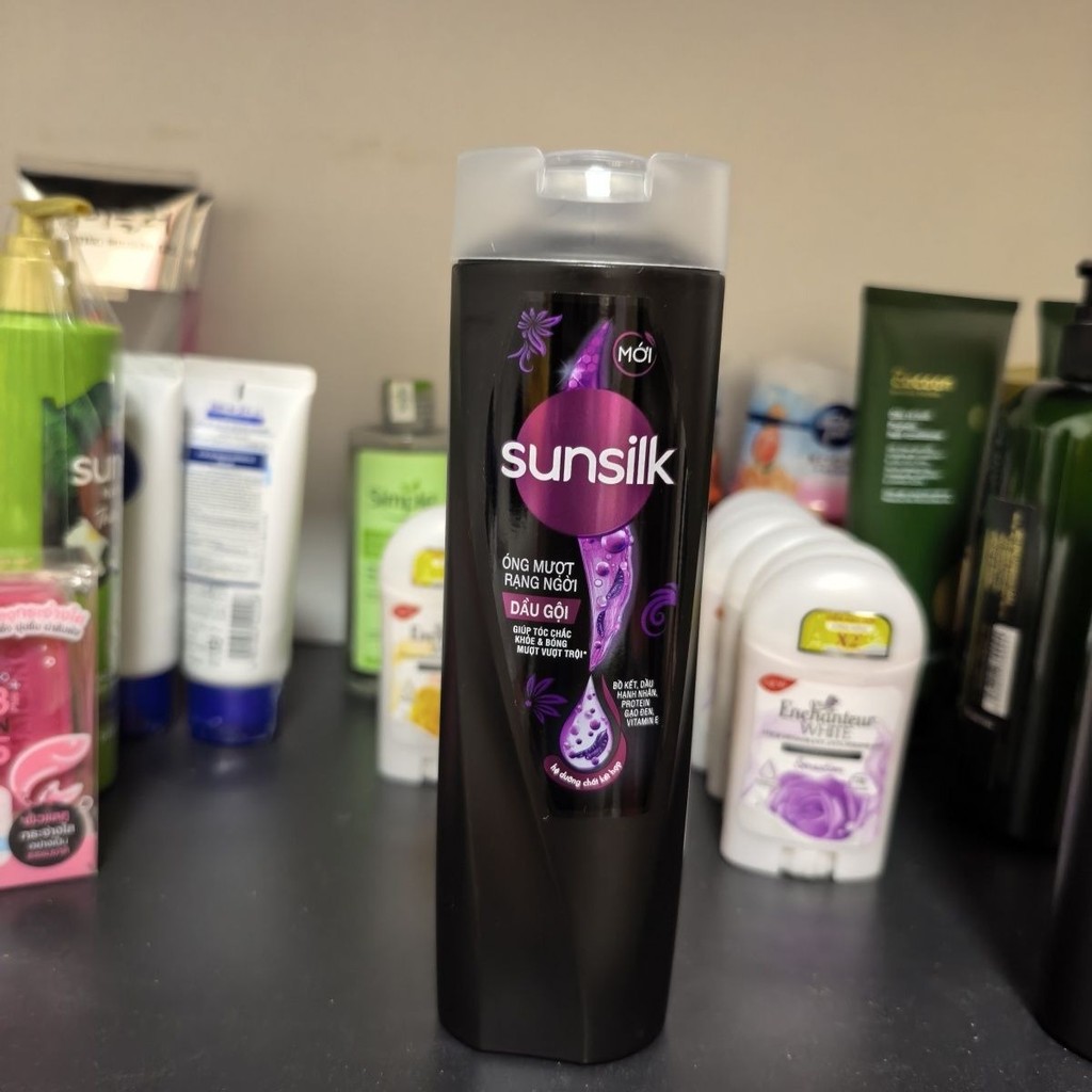 Dầu gội / Dầu xả SUNSILK chính hãng 320g Kiểm soát dầu mềm Chai đen Chai màu vàng FFG9116 @