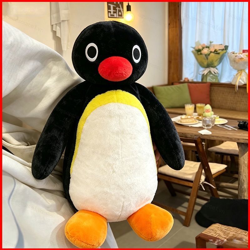 SS Pingu Penguin Plushie Hoạt Hình Đồ Chơi Nhồi Bông Mềm Lông Tơ Gối Dài Trang Trí Nhà Quà Tặng Sinh