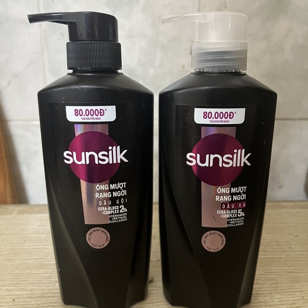 Dầu gội / Dầu xả SUNSILK chính hãng 320g Kiểm soát dầu mềm Chai đen Chai vàng HF9426 @