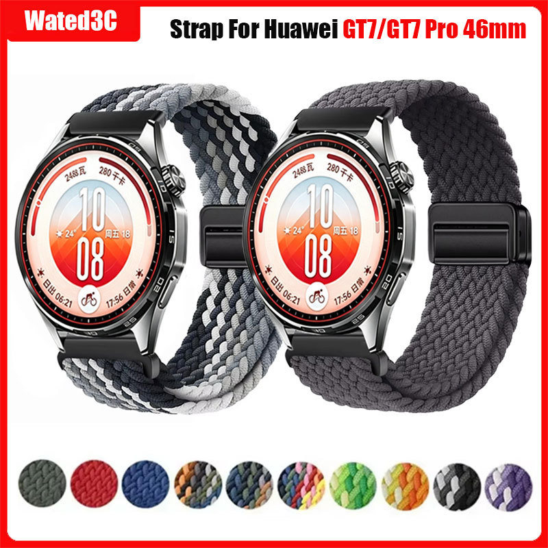Dây đeo Nylon từ tính cho Huawei GT7 / GT6 Pro 46mm Vòng đeo tay bện cho Huawei GT7 46mm GT6 GT5 GT4