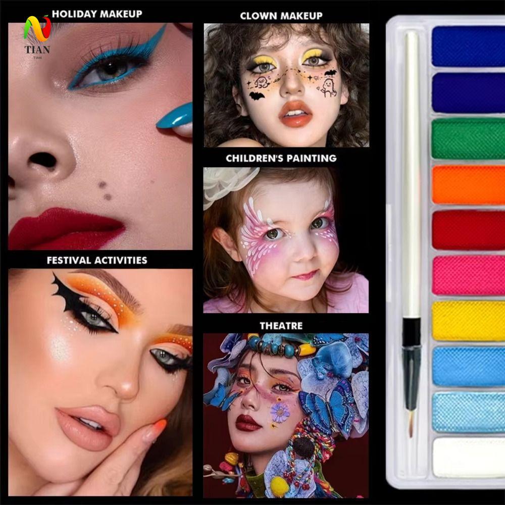 YÊU CẦU IMPACT Dạ Quang Body Art Painting, Nhiều Màu Sắc Dạ Quang Body Face Painting Kit, Beauty Clo
