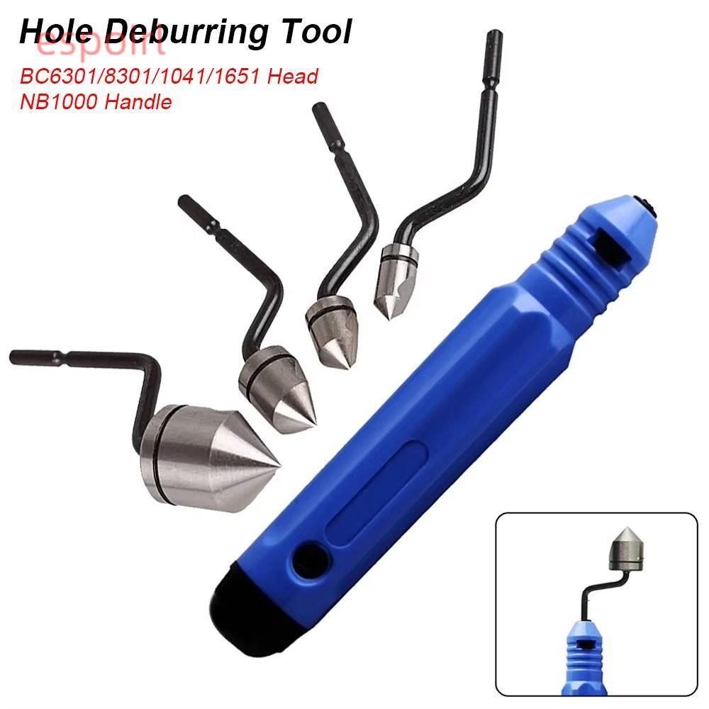 ESPOIR 1 Bộ Dụng Cụ Chống Rỉ, Đầu Chàm Hợp Kim Thép Lỗ Deburring Tool, BC6301 / 8301 / 1041 / 1651 N