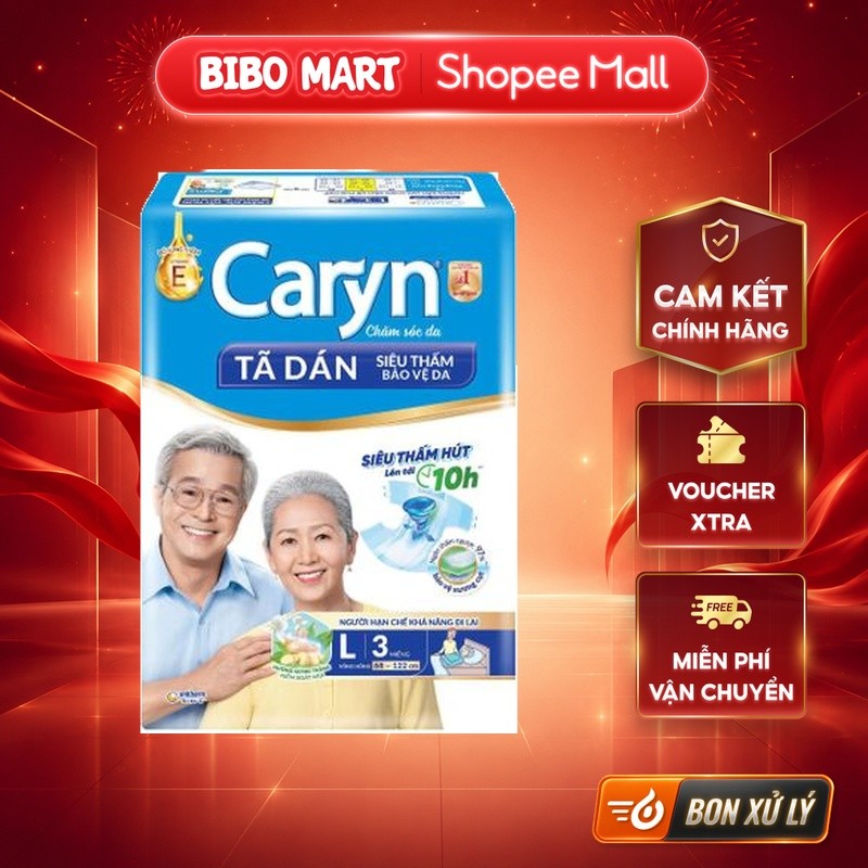 Tã dán người lớn Caryn siêu thấm hút size L (3 miếng) - BM001