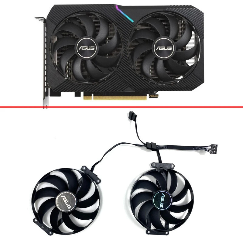 87MM T129215SU DC12V 0.5A RTX3060 RTX3060TI 6Pin Quạt Đồ Họa Cho ASUS DUAL RTX 3060 RTX 3060 TI 8G M