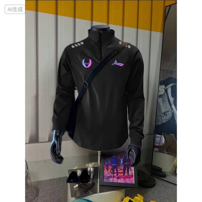 Track and Field Training Stand Collar Men's and Women's Sports Half Long-Sleeve Zipper Sports Track 