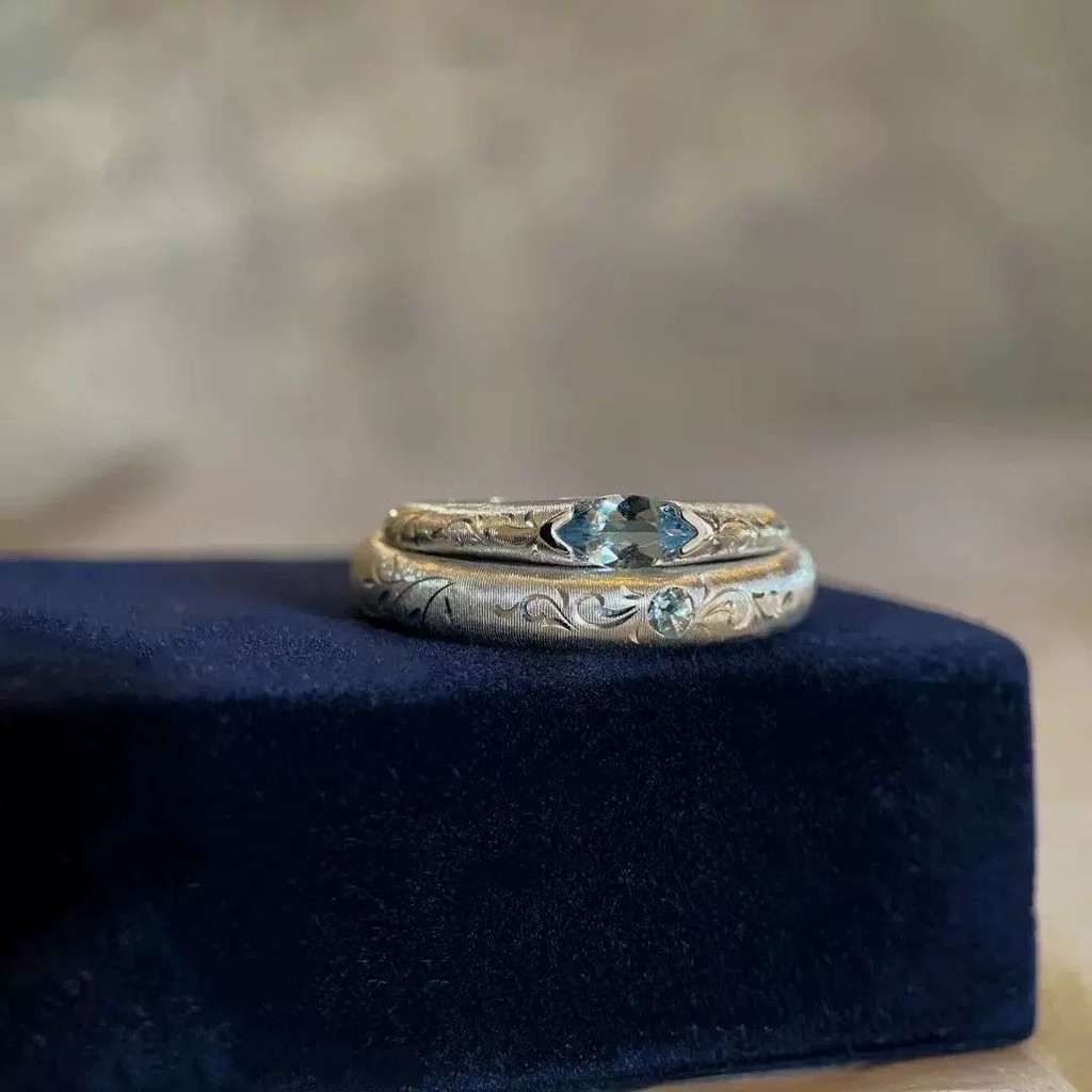 Nhẫn họa tiết chạm khắc bằng hợp kim thời trang dành cho nữ