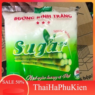 ( Combo 5 túi ) Đường tinh khiết đủ 1kg xuất khẩu đường kính trắng, đường vàng