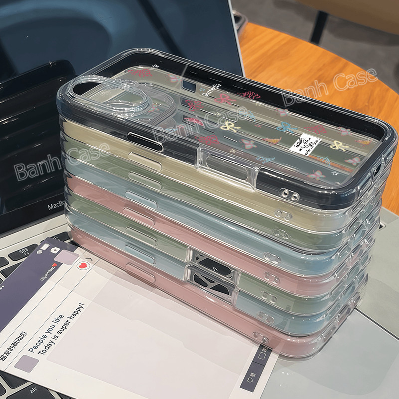 Ốp lưng iPhone Nơ nhiều màu cho iPhone 17 16 15 14 13 12 11 Pro ProMax Plus Ốp lưng silicon TPU mềm | BigBuy360 - bigbuy360.vn