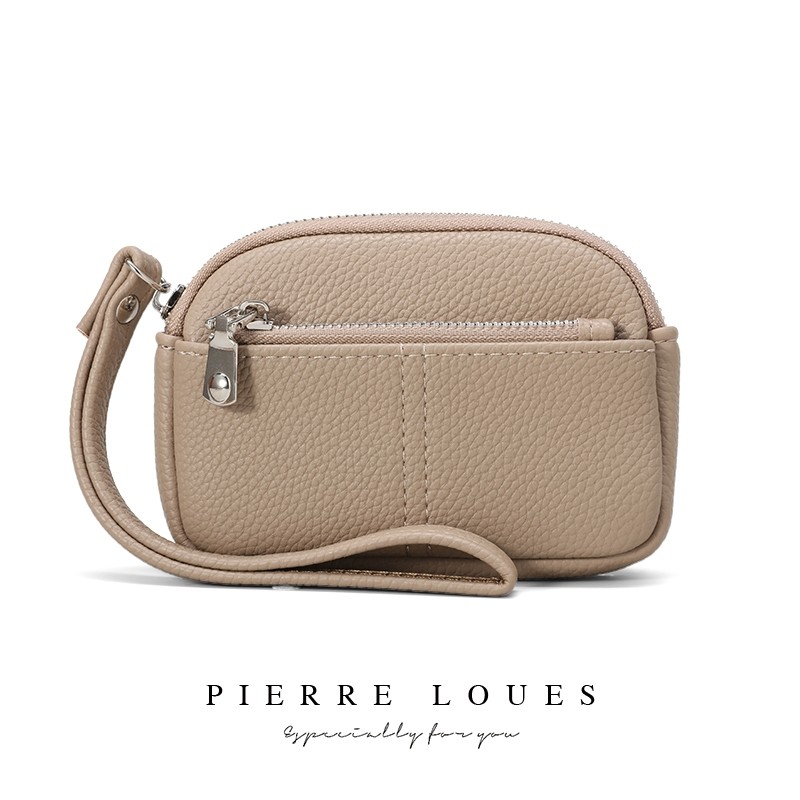 PIERRE LOUES Ví đựng tiền xu nhỏ dành cho nữ được làm bằng da cao cấp BAEOS