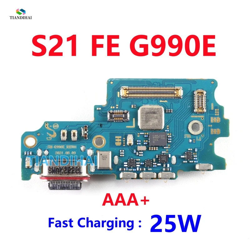 Dành Cho Samsung Galaxy S21 FE 5G SM-G990E G990E Bảng Sạc USB Cổng Sạc Jack Dock Kết Nối Cáp Mềm S21