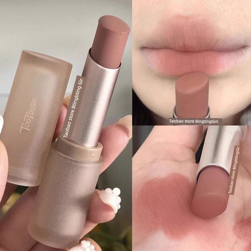 Li Jiaqi Khuyến nghị Air Hazy Velvet Lipstick Matte Velvet Matte Velvet Matte Màu khỏa thân Quế Bean