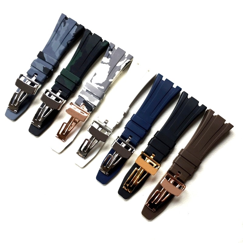 6/30✈Dây đeo đồng hồ silicon cao su phù hợp cho AP Audemars Piguet 15400 Royal Oak Offshore Men 26mm