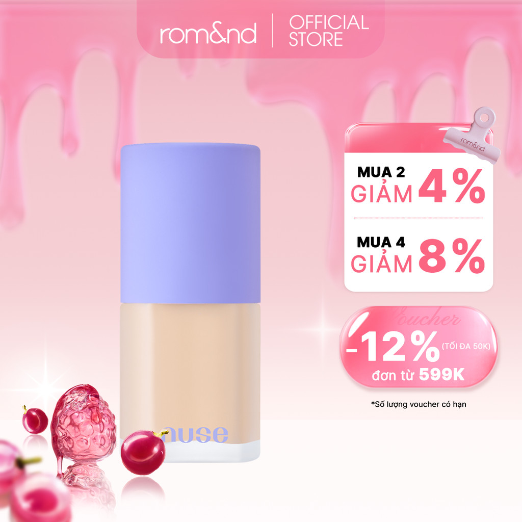 [Nuse by Romand] Kem lót trang điểm nâng tông, thuần chay Nuse Care Tone-Up 30ml