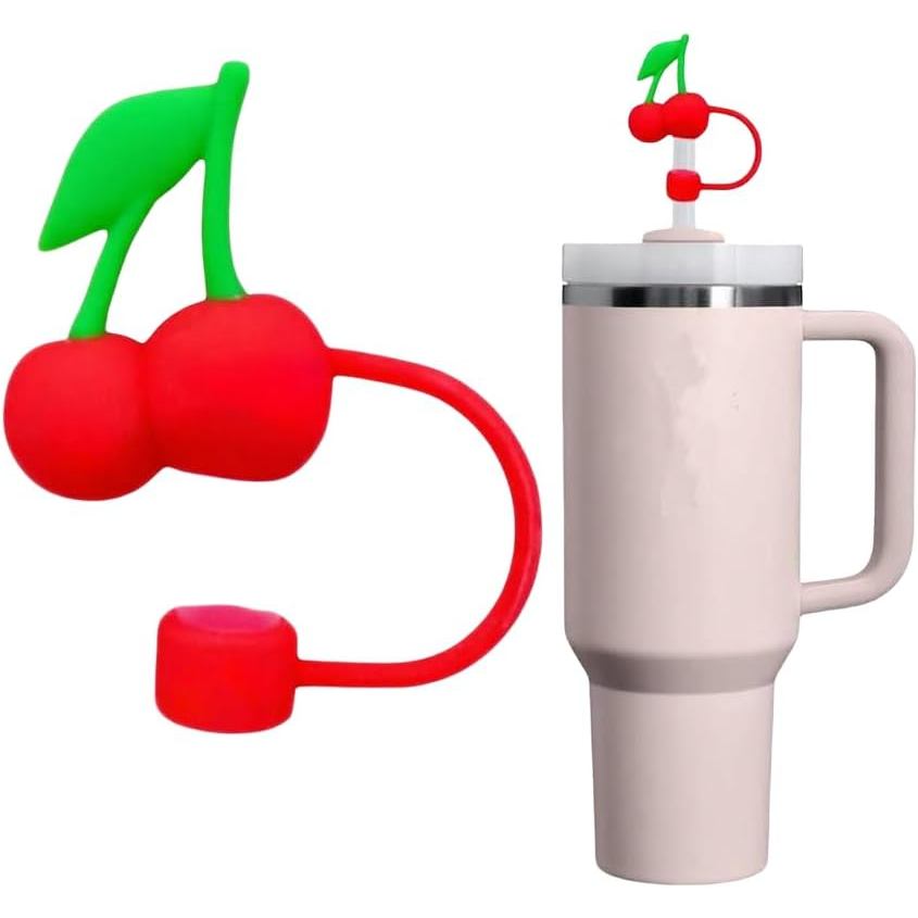 Ống Hút Cho Stanley Cup 10 Mm 0.4in Hình Anh Đào Silicone Ống Hút Topper Cho Stanley Tumbler 30Oz & 