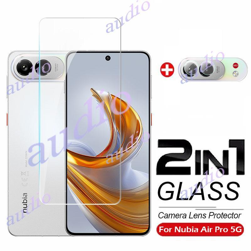 Nubia Air Pro 5G 2In1 Kính Cường Lực Bảo Vệ Toàn Màn Hình Phim Có Bảo Vệ Ống Kính Máy Ảnh Cho ZTE Nu