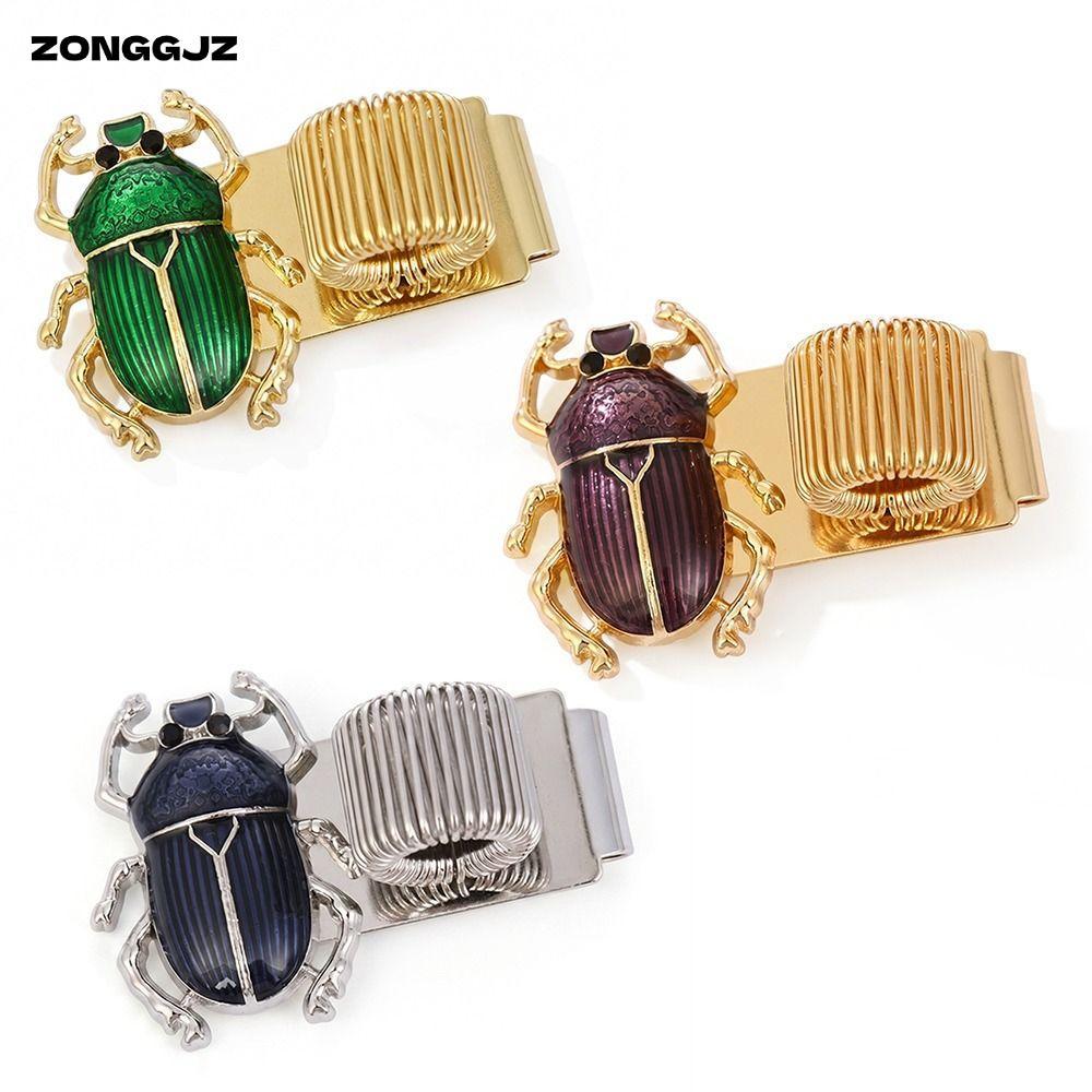 ZONGGJZ Scarab Beetle Pen Clip, Kẹp bút kim loại đàn hồi, Di động có vòng bút Scarab Beetle Book Pag