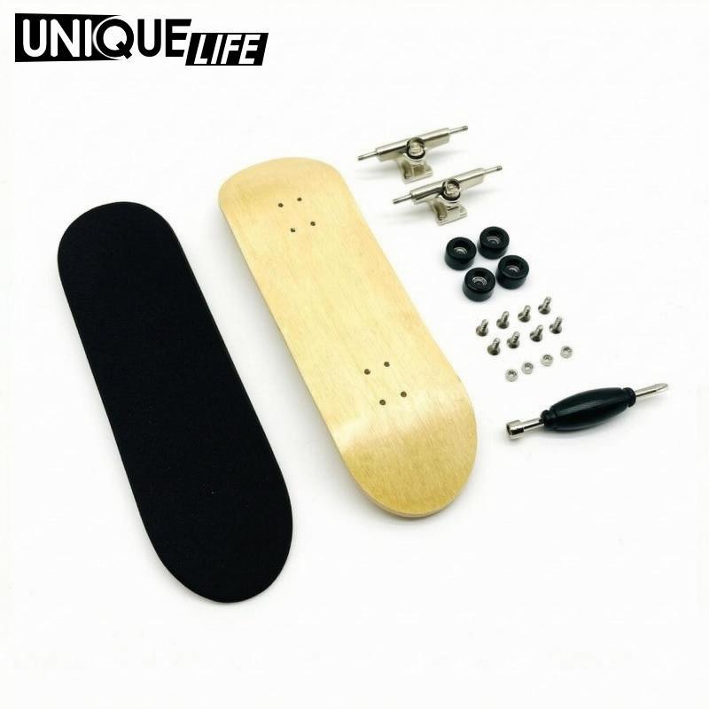 Vòng bi Bánh xe Maple Finger Ván trượt Kim loại Xe tải Maple Fingerboard Lắp ráp Mini Gỗ Fingerboard